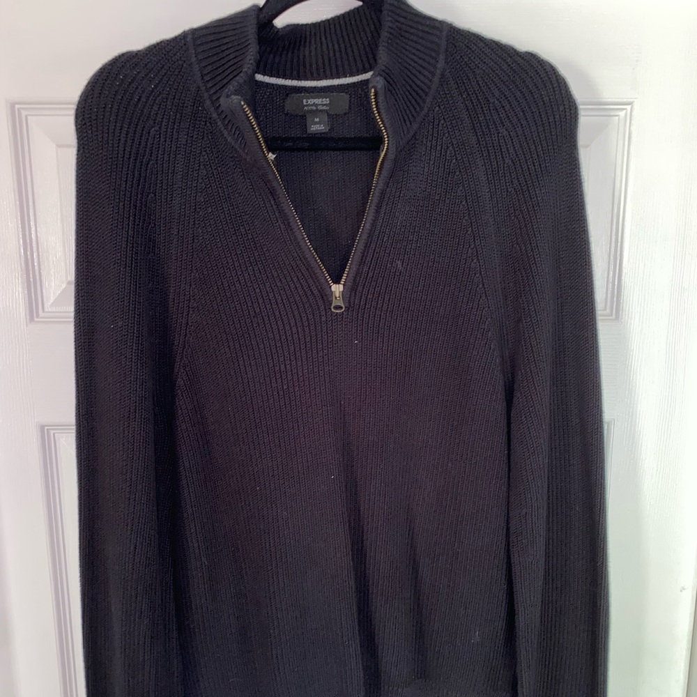 Black 3/4 Zip Sweater